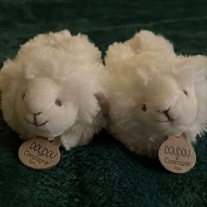 DouDou Et Compagnie Paris infant slippers with rattle